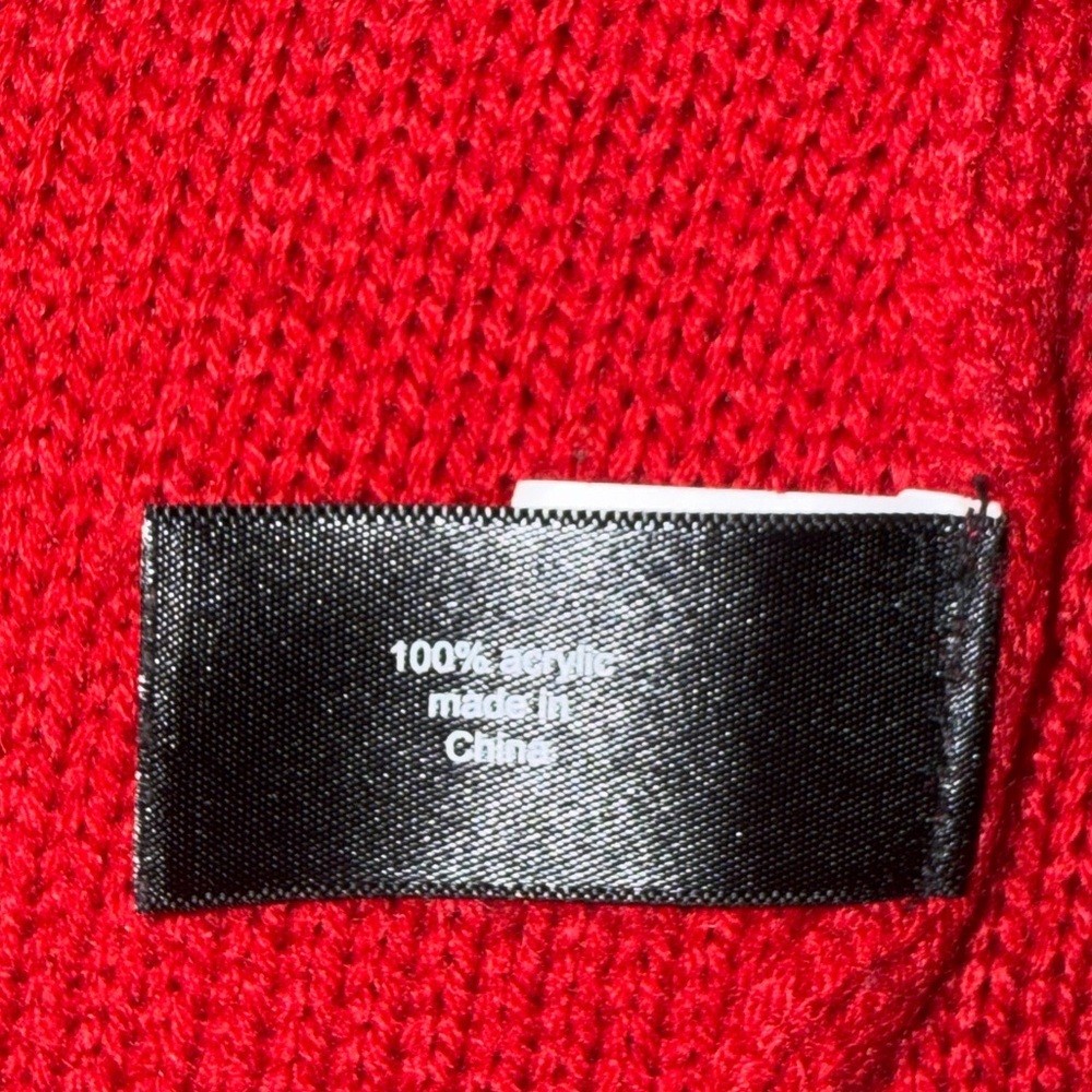 Lane Bryant Red Peplum Sweater 14/16 Acrylic Knit Long Sleeve