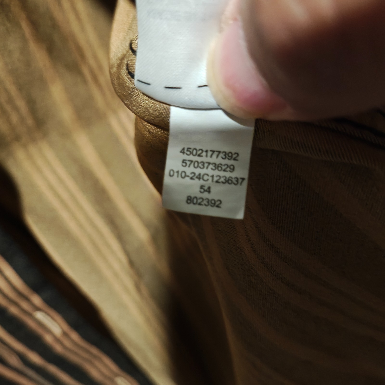Chicos Striped Button Down Shirt Tunic Womens Size 1 US S Brown Black Long Sleev