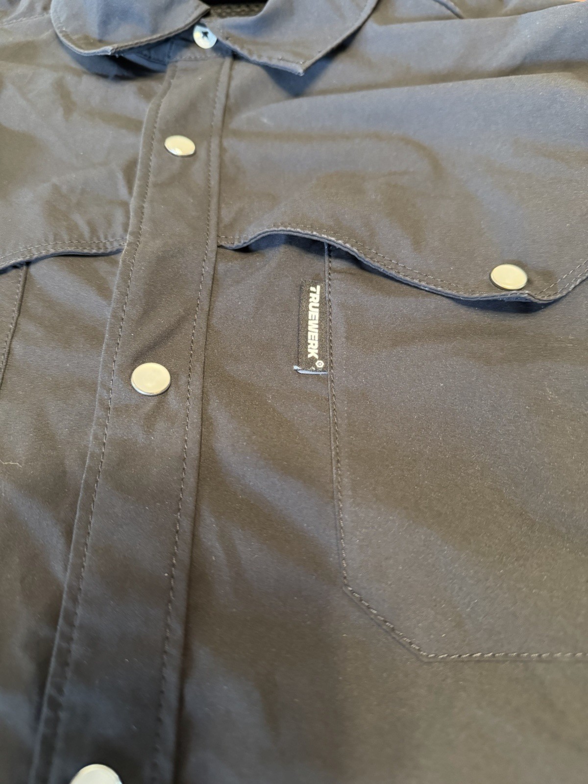 Truewerk Western Cloud Shirt Mens Medium Black Pearl Snap Up Work Performance