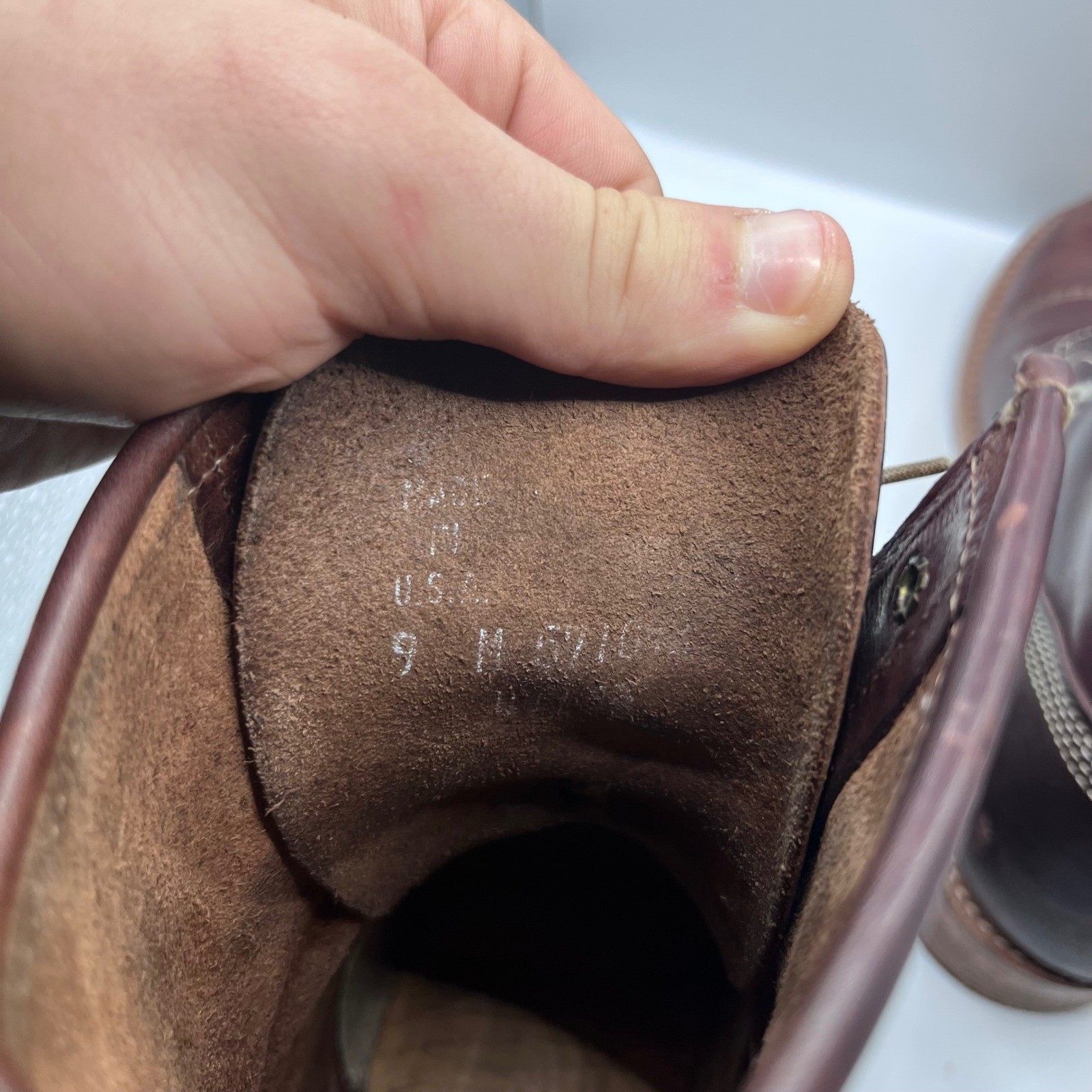 VTG Timberland Boot Company Coulter Cap Toe Boots Mens 9 Brown Leather Made USA
