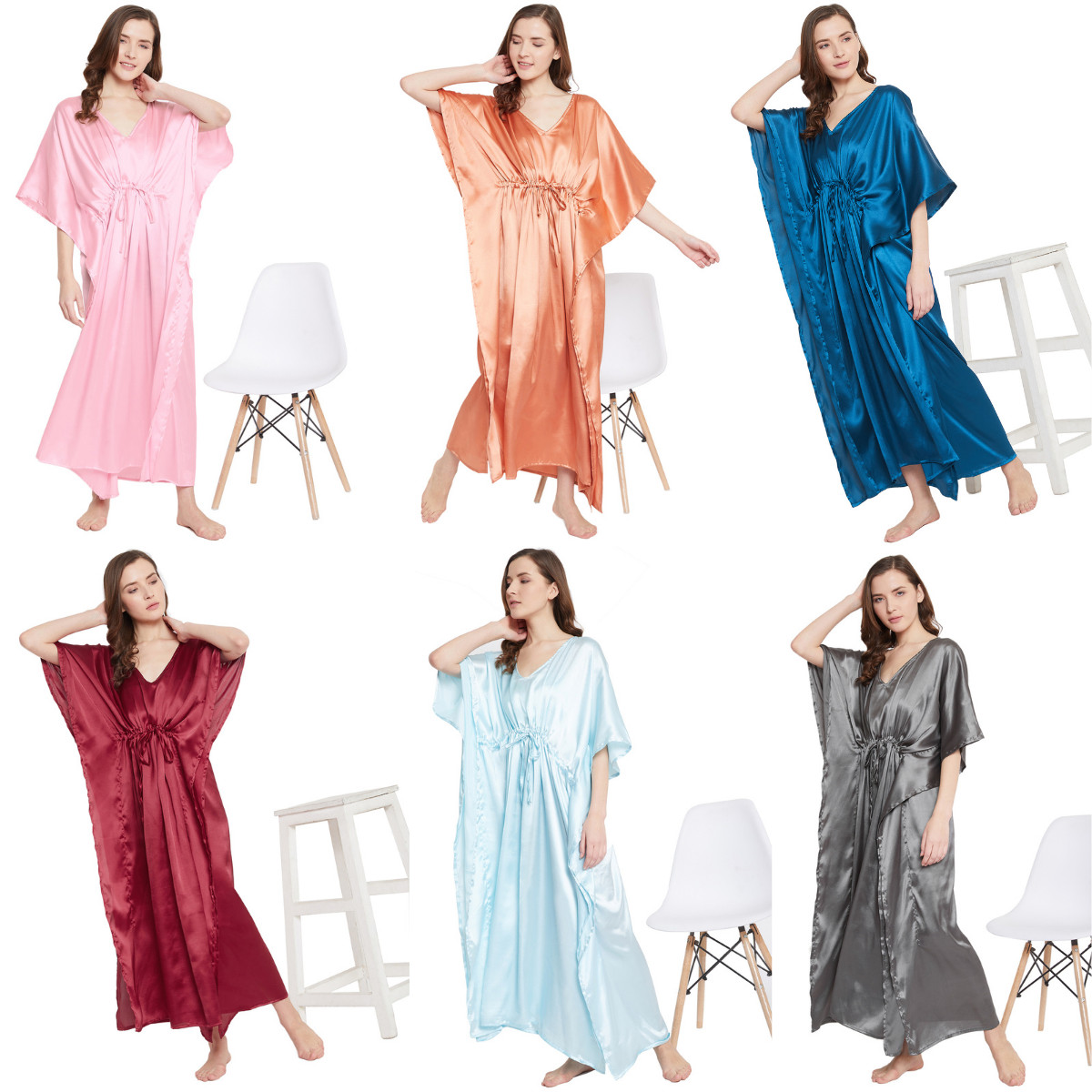 Women Plus Size Kaftan Boho Maxi Dress Night Gown Women’s Sleeve Vintage Caftan