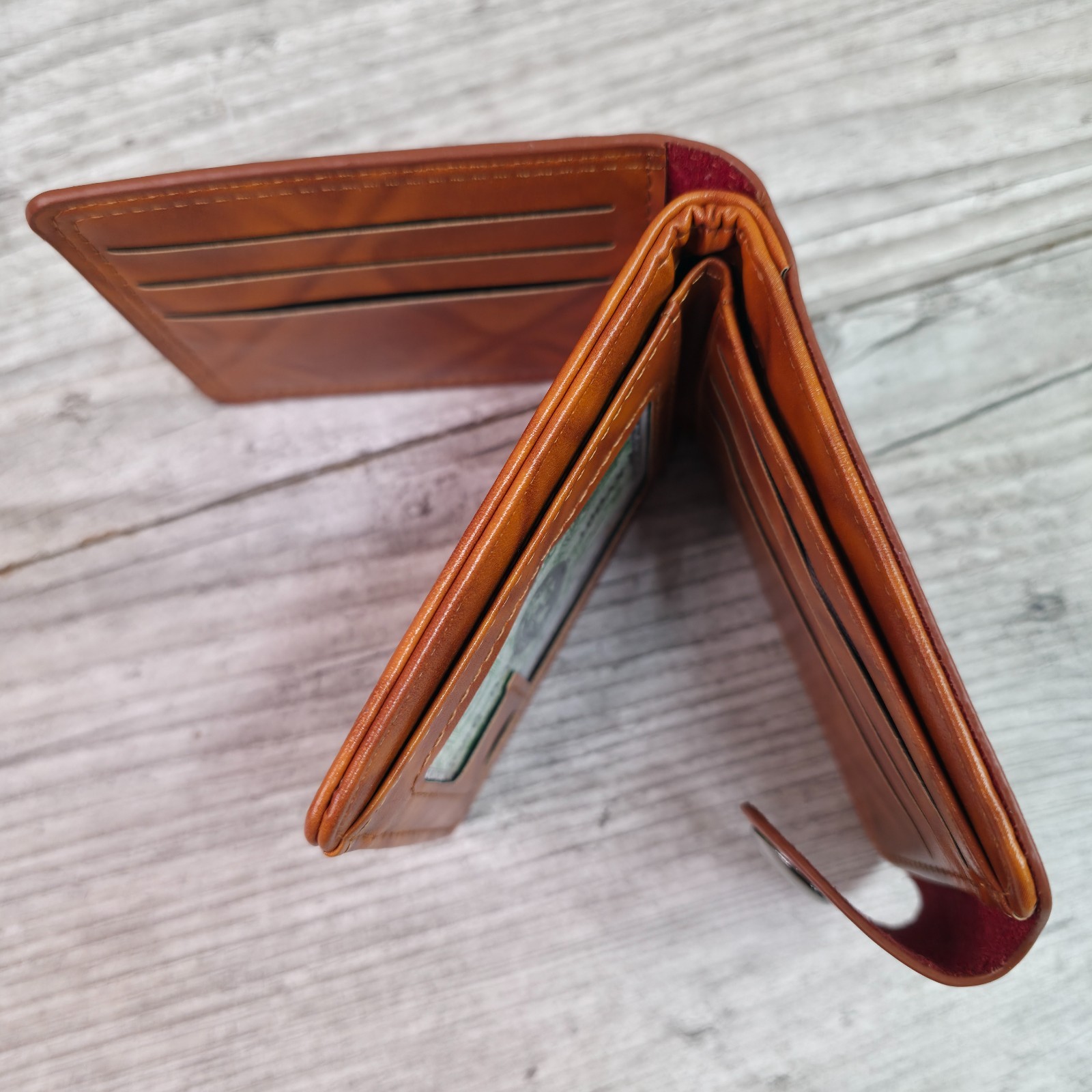 $100 Dollar Bill Print Faux Leather Printed Bifold Novelty Wallet