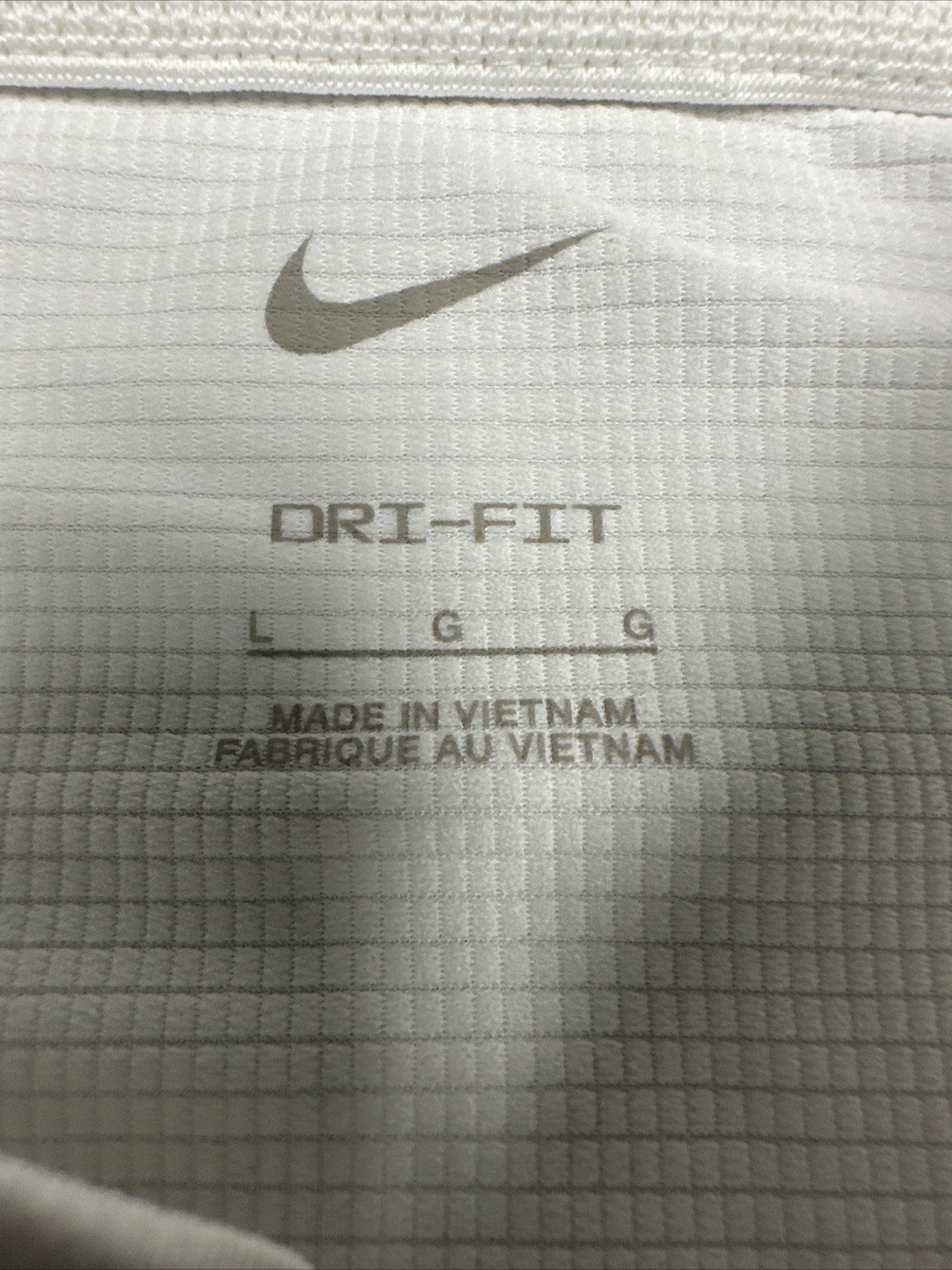 Nike DRI-FIT Polo Shirt Men’s Large / White Embroidered Polo #CI4470-100