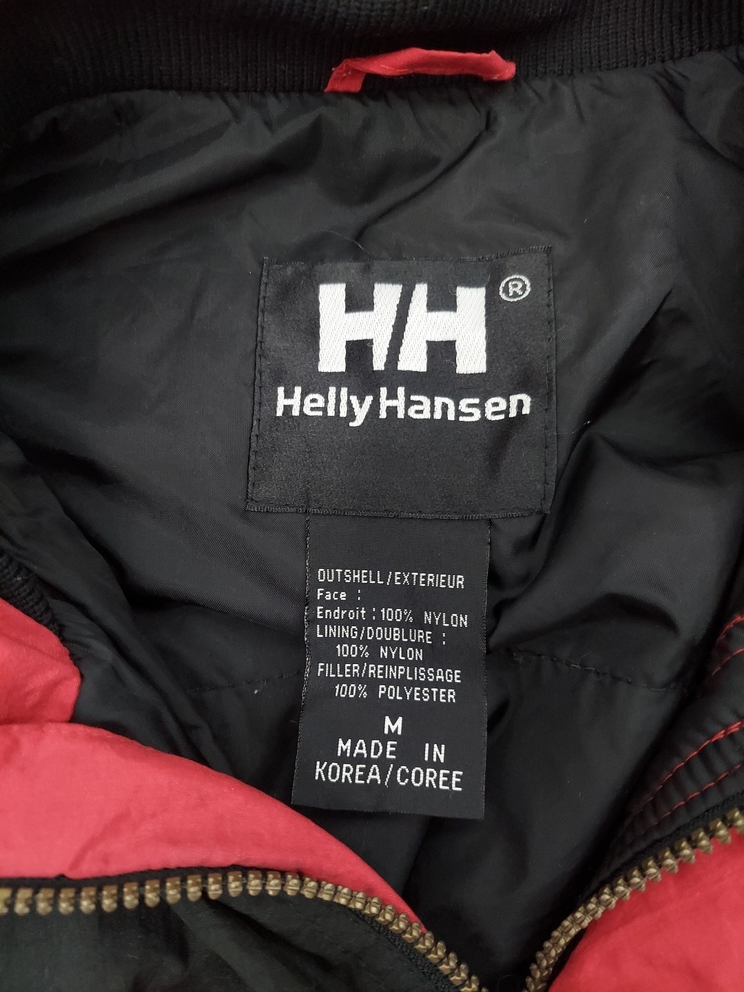Vtg 80s 90s Helly Hansen Ski Jacket Europa Medium Black Purple Colorblock zip