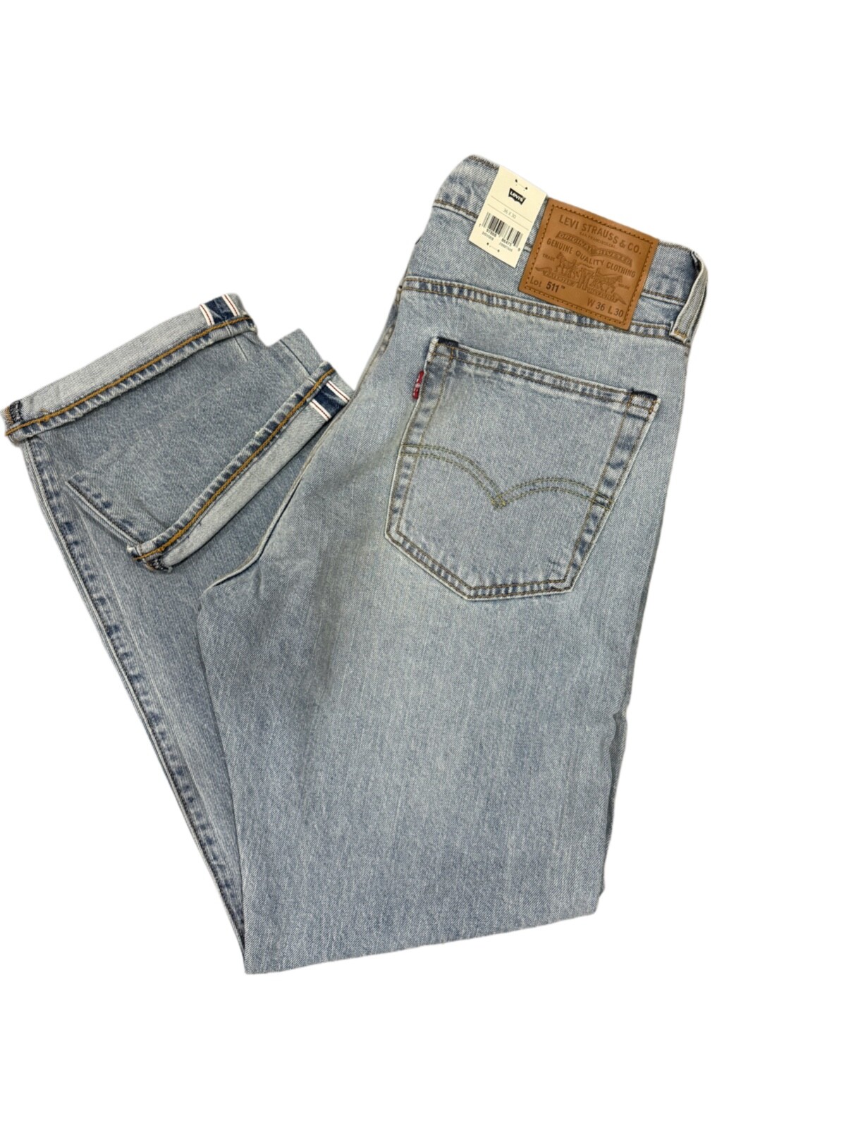 Levis 511 Premium Slim Fit Selvedge Denim Jeans Color Light Wash 045115838