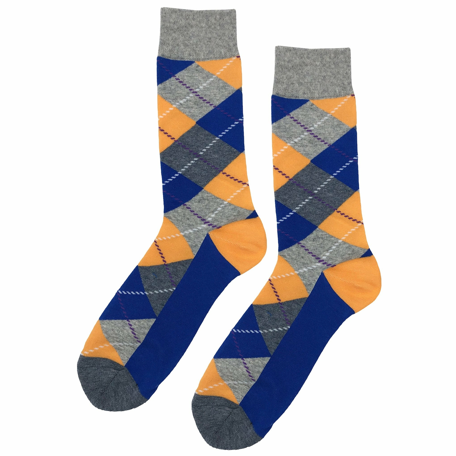 NWT Anytime Argyle Dress Socks Novelty Men 8-12 Multicolor Crazy Fun Sockfly