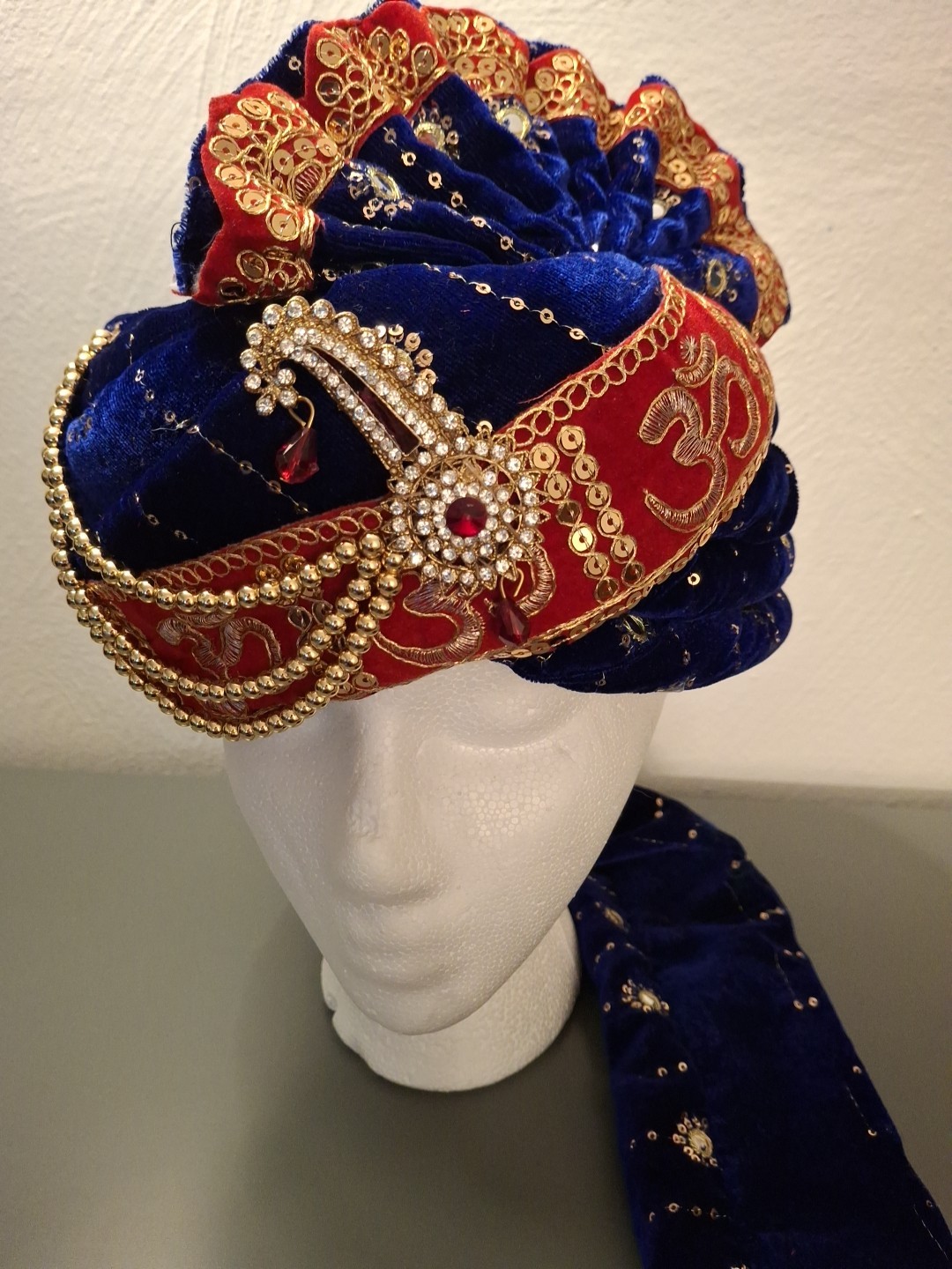 Indian Turban Dulha Safa Pagri Men Groom Wedding Maharajeh Baraati Bollywood Hat