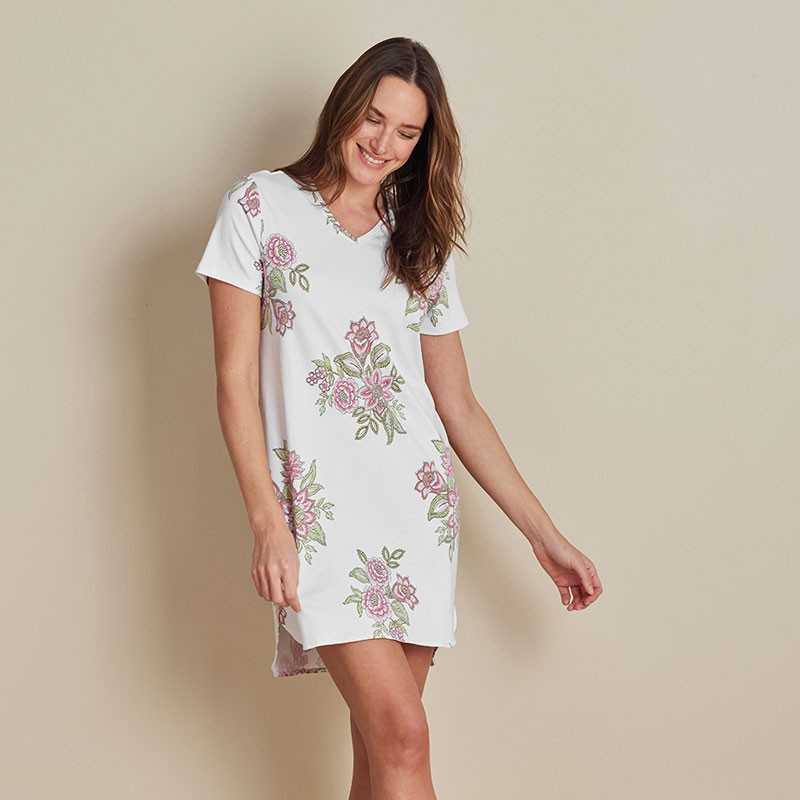Printed Pima Cotton Women’s Nightgown