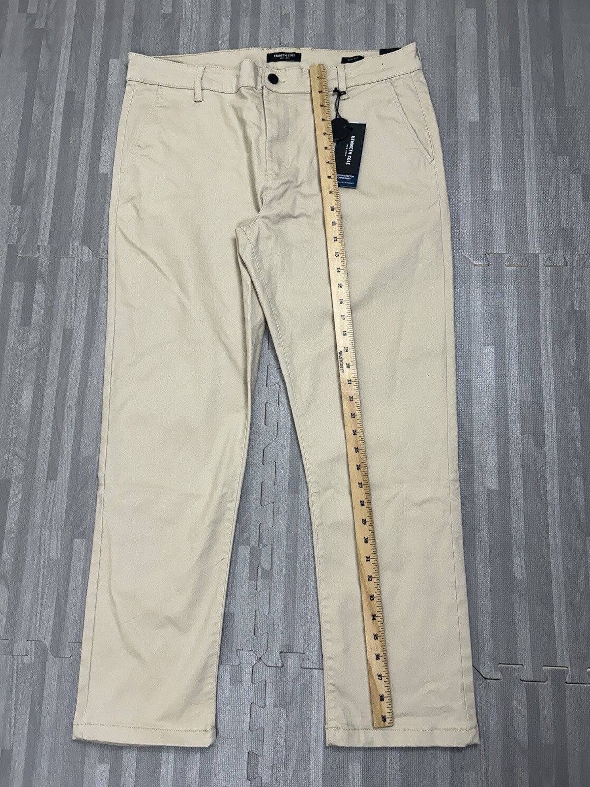 Kenneth Cole Tehnicole Chino Pants Mens Size 38 x 30 Tan “Today is Your Day” $69
