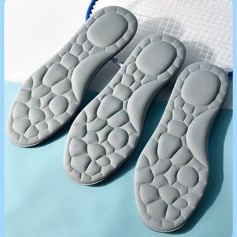 5D Insoles for Shoes Men Outdoor Running Sports Insole Feet Memory foam Shock Ab
