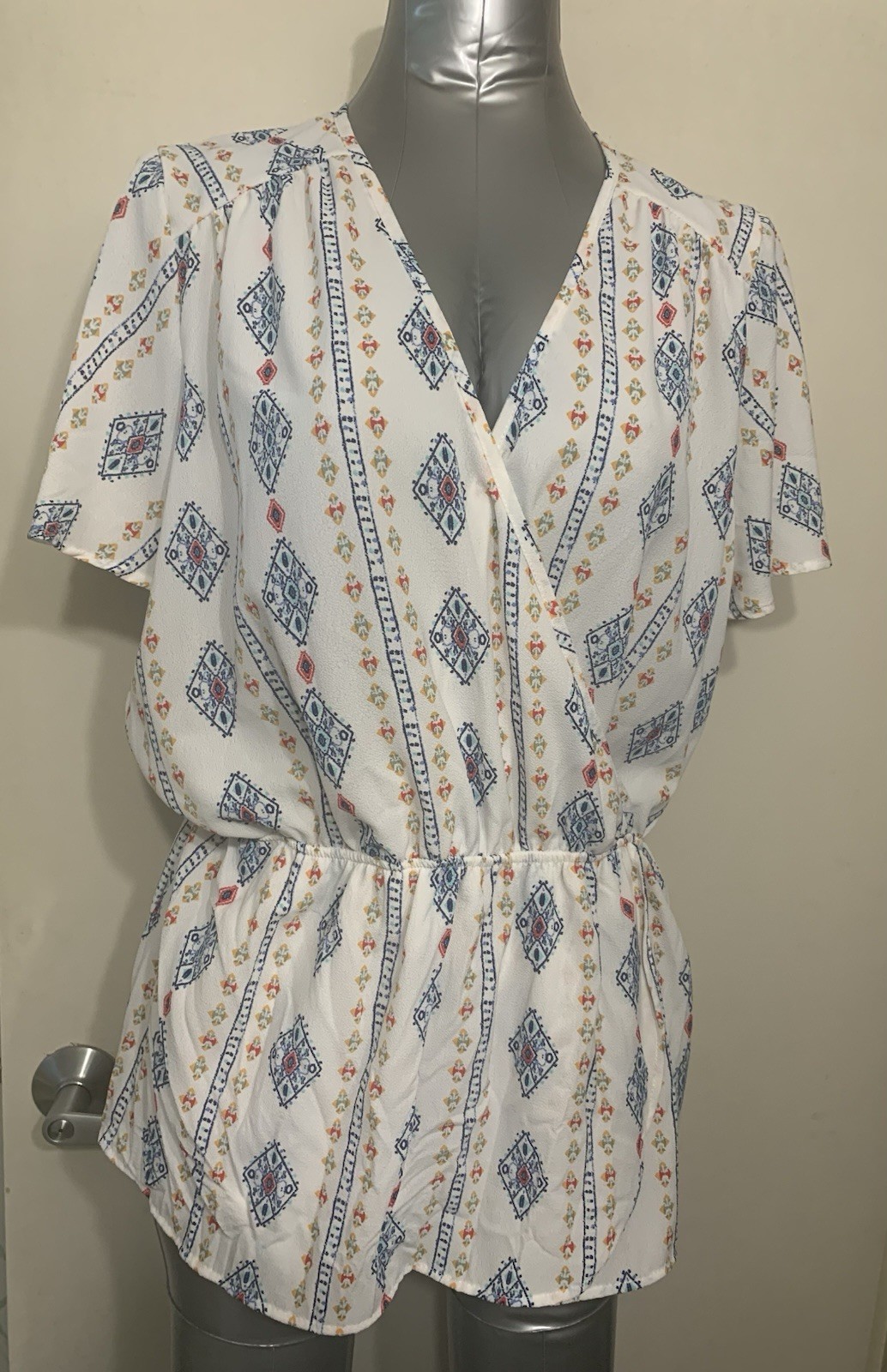 Polyester Spandex Blouse XL Harmonious Multicolor, Aztec