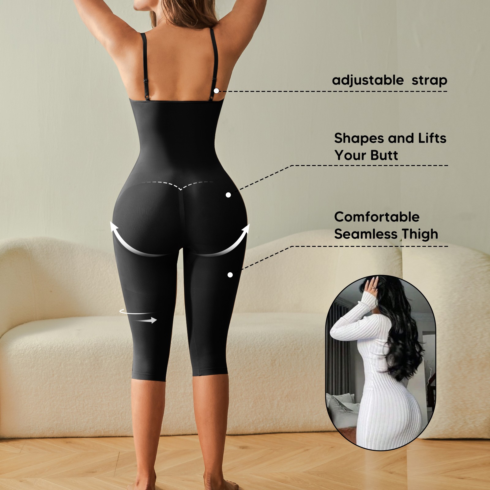 Fajas Colombianas Reductoras Levanta Cola Post Surgery Body Shaper Tummy Control