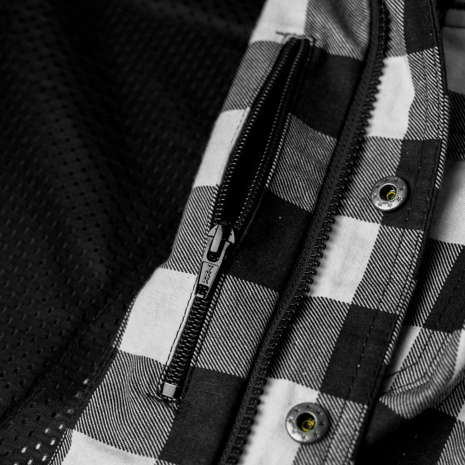 Mens Motorbike Flannel Shirt Made With Kevlar CE Armour