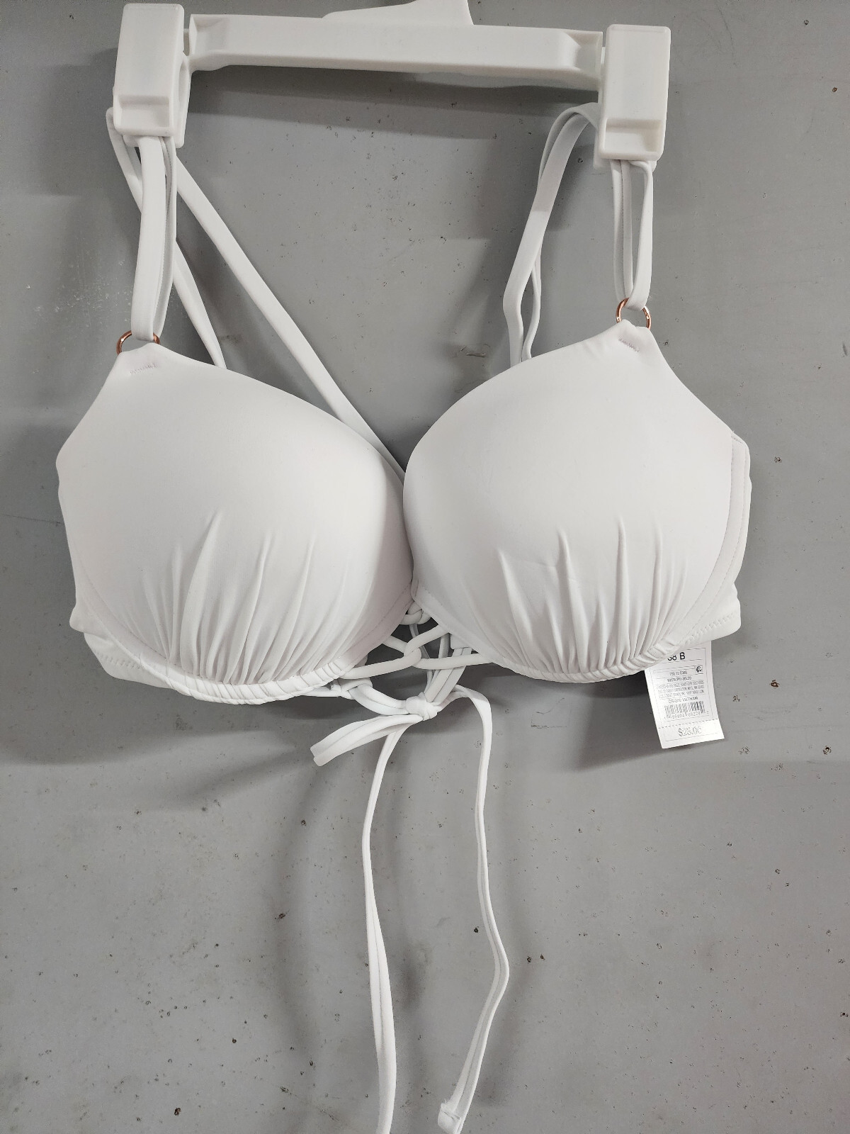 Shade & Shore White Push-up Top, 38B, 38C, NWT, SHIPS FREE