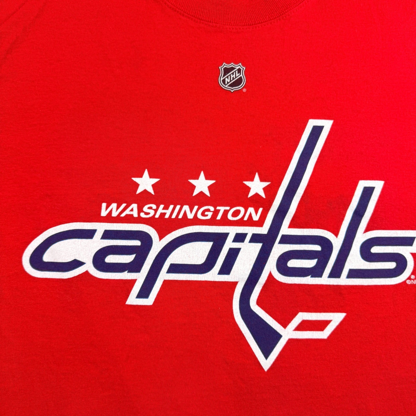 Reebok Washington Capitals Mike Green 52 NHL T-Shirt Men’s Medium Red Hockey Tee