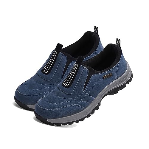 Men’s Slip-On Walking SneakersHiking Orthopedic Slip-On Wide Trail Shoes