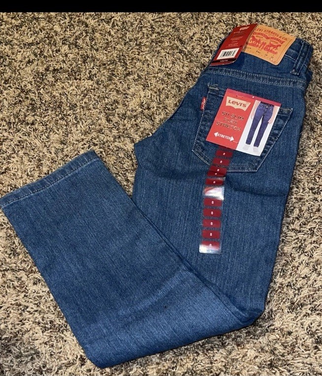 Levi’s Boy’s 511 Modern Slim Flex Stretch 5 Pocket Jeans Size 8 Del Ray New Levi