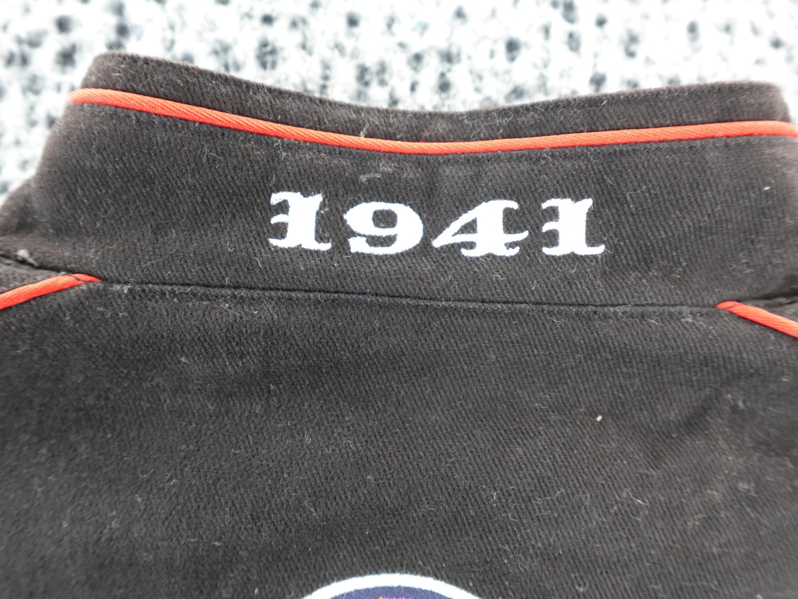 Tuskegee Airmen Jacket Mens L Black BigBoy Varsity Wool Embroidered Bomber