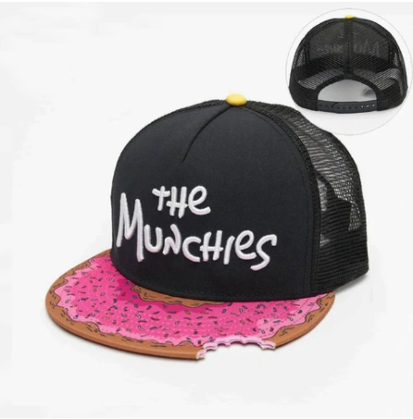 Adjustable Cap Munchies Snapback Donut Cartoon Game Animation Hip-hop Flat Hat