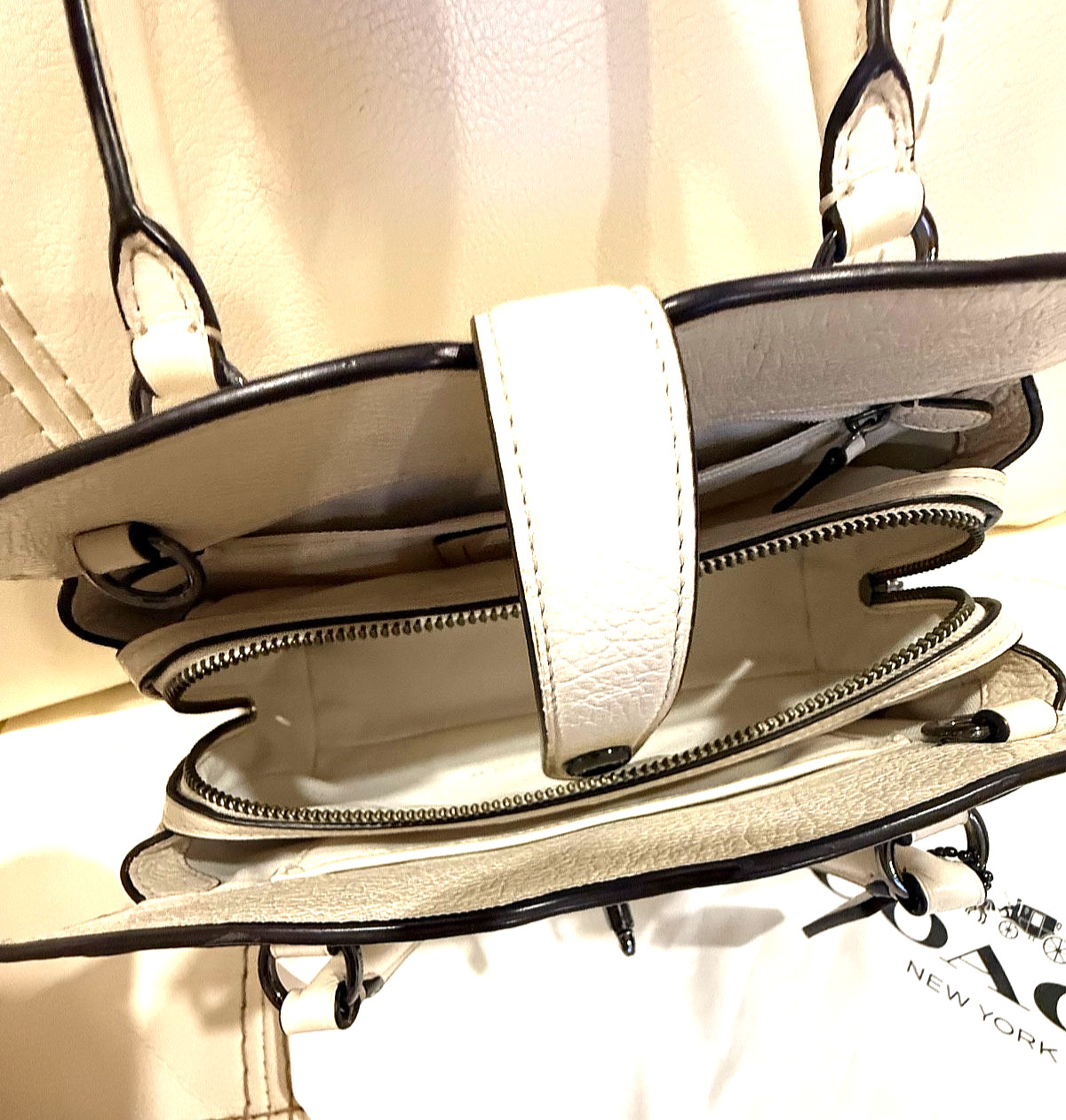 Coach Mercer Satchel 24 in Grain Leather with Bandana Rivets 55634 and Wallet.