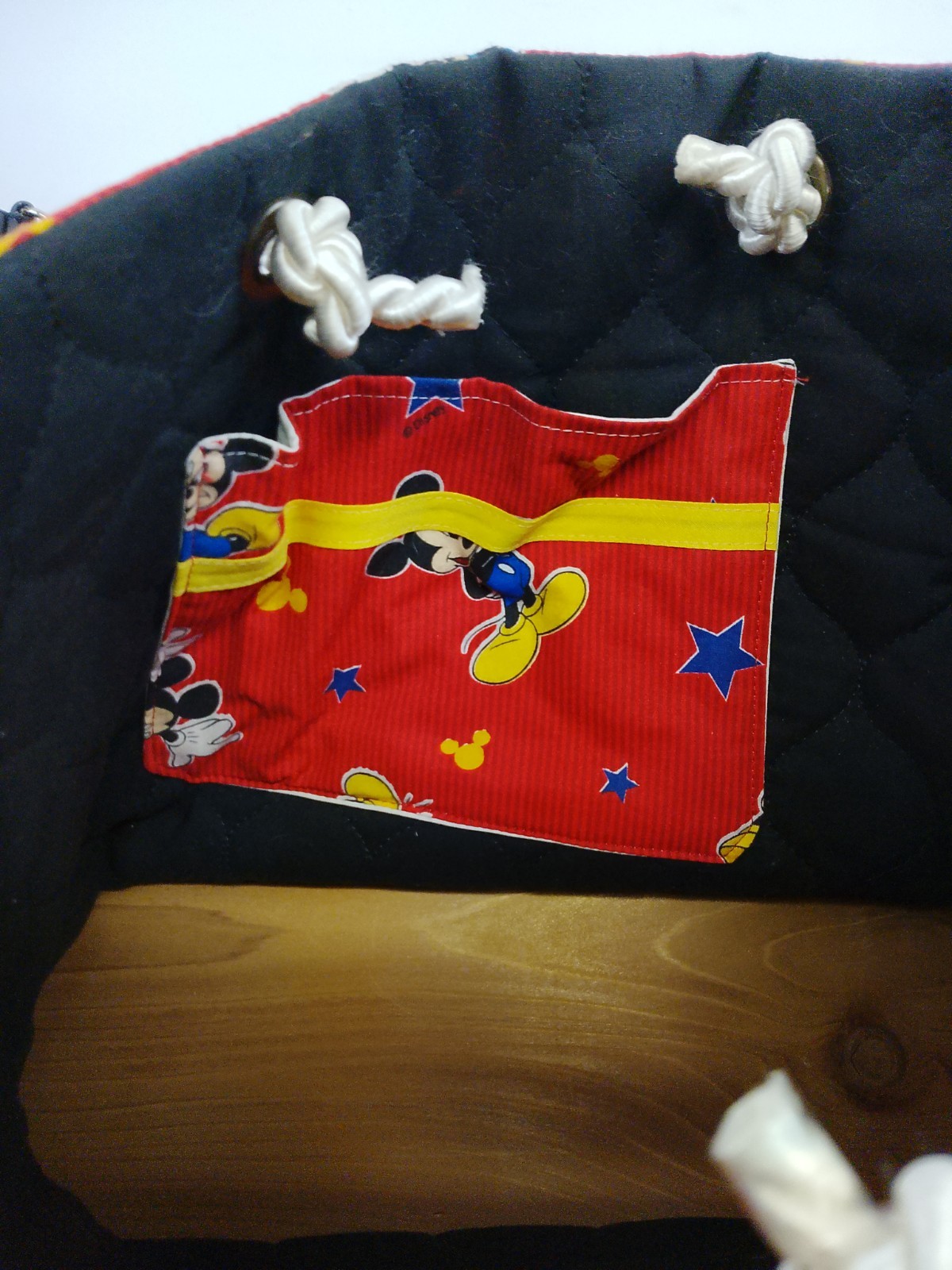Handmade Red Mickey Mouse Tote Beach Bag