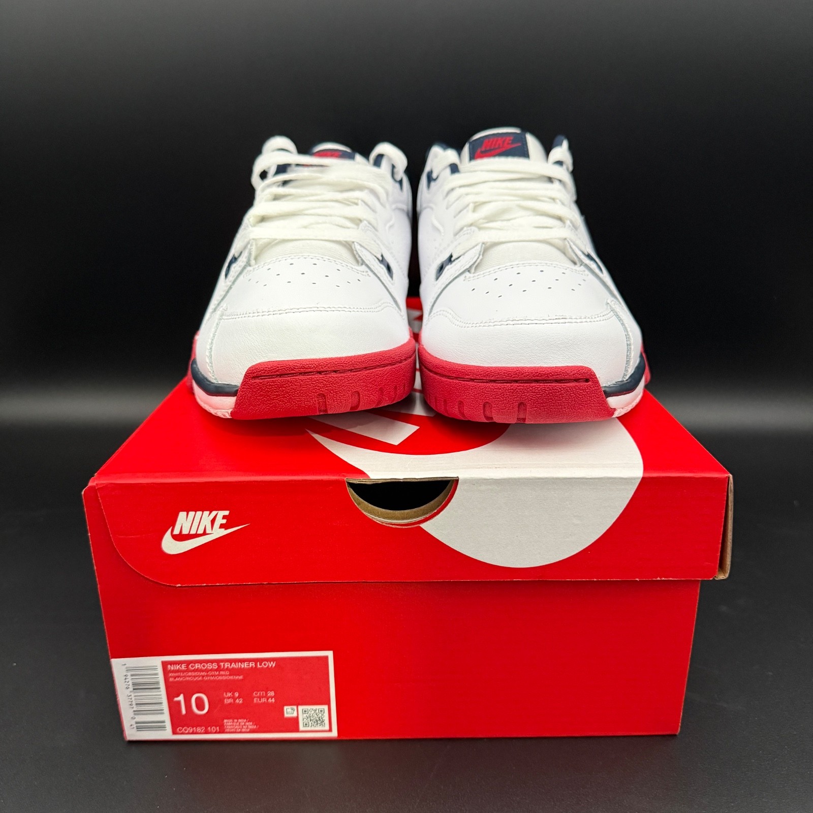 Nike Cross Trainer Low White Gym Red Blue Retro Sneakers CQ9182-101 Mens Size
