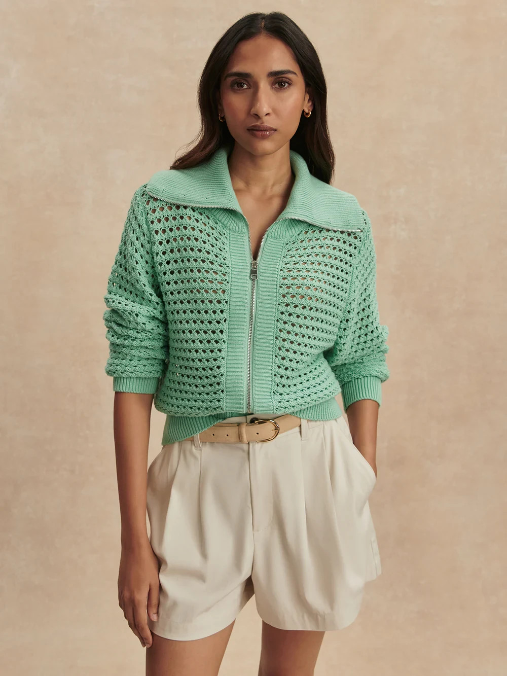 Brand New Varley Eloise Zip-Through Knit Multiple Sizes and Colors In Hand