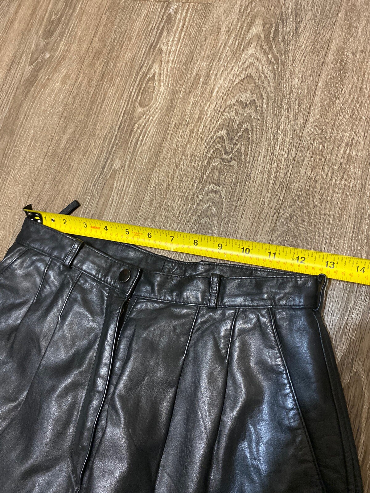 Minty Vintage 80s 90s Women’s Leather Pants Chino Grunge Rage Punk Motorcycle 8
