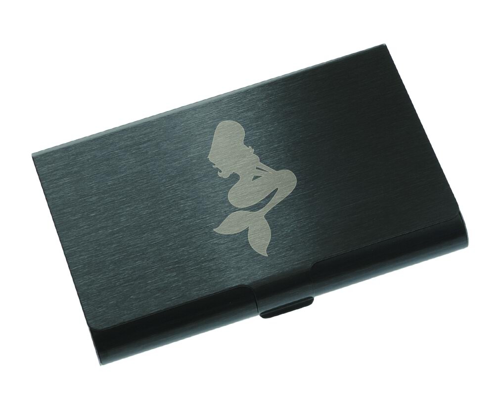 Mermaid Men Novelty Stainless Steel Business Men Credit Card Holder Money Wallet
