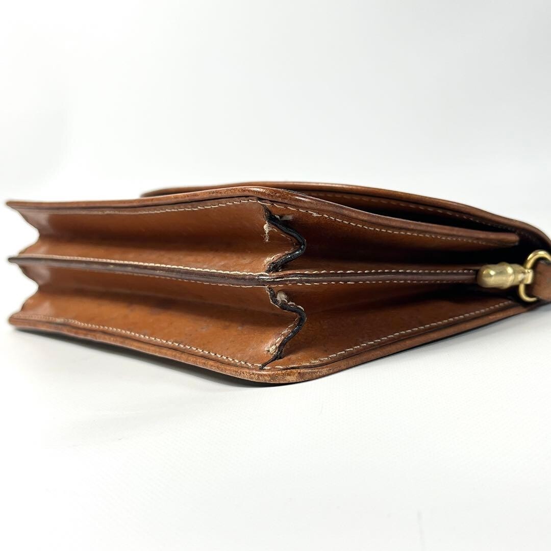 CELINE Shoulder bag Macadam Horsebit Beige Vintage Authentic From Japan