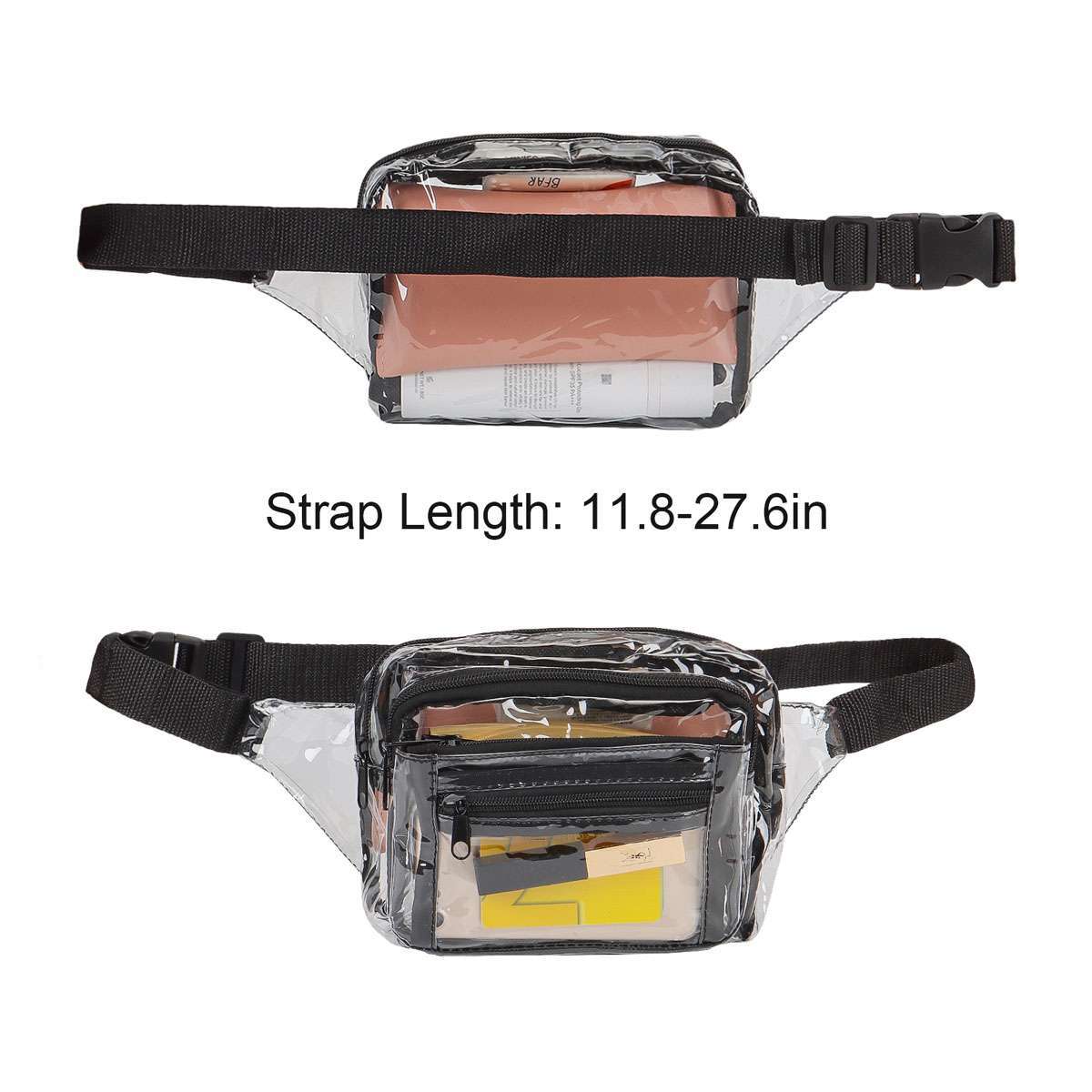 Unisex Clear Fanny Pack Waist Pouch Belt Bag Outdoor Sports Stadium Security Bag