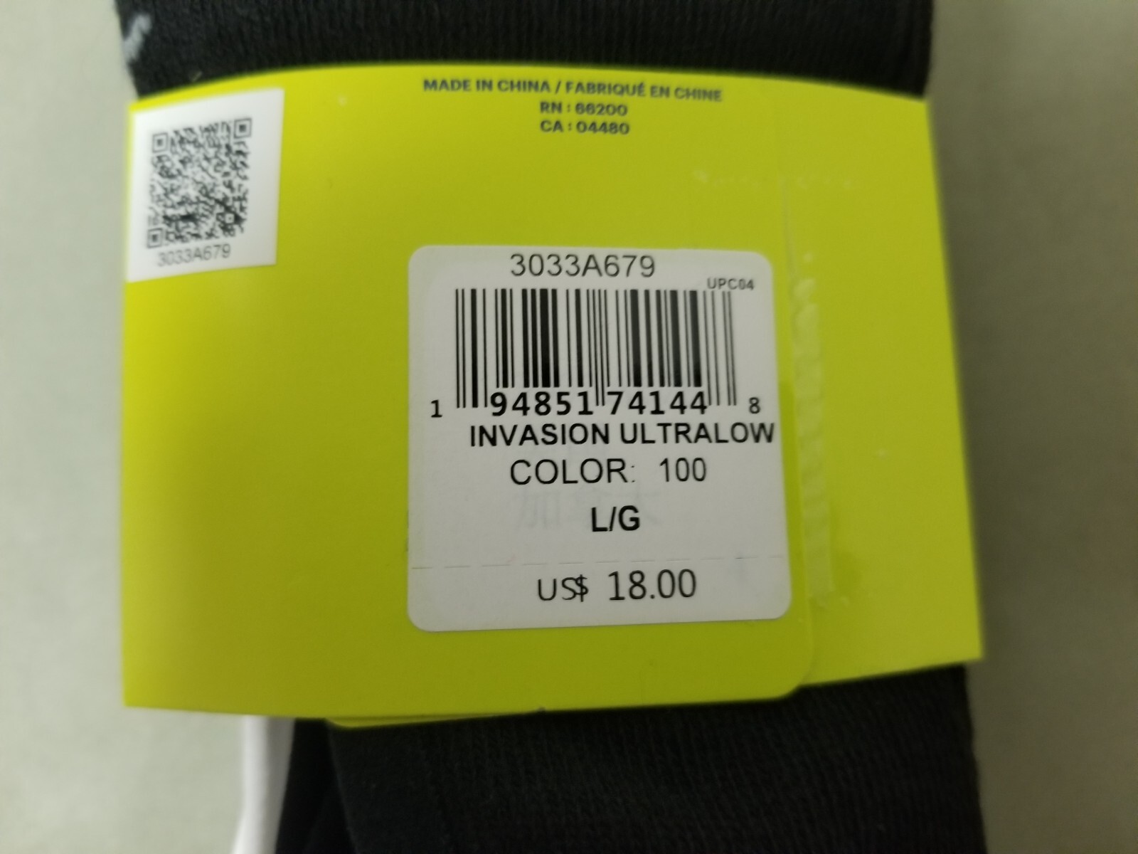 New Asics 6 Pack Unisex Invasion Ultralow Socks.