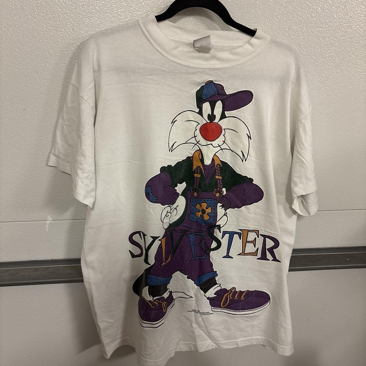 VTG Single Stitch 1994 Warner Bros SYLVESTER looney tunes tshirt XL cat