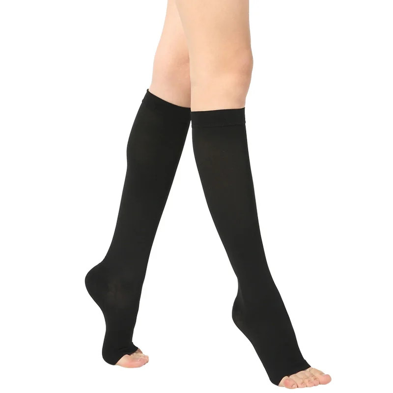 S M L XL XXL XXXL 23~32mmHg Men Woman Thigh High Medical Compression Stockin
