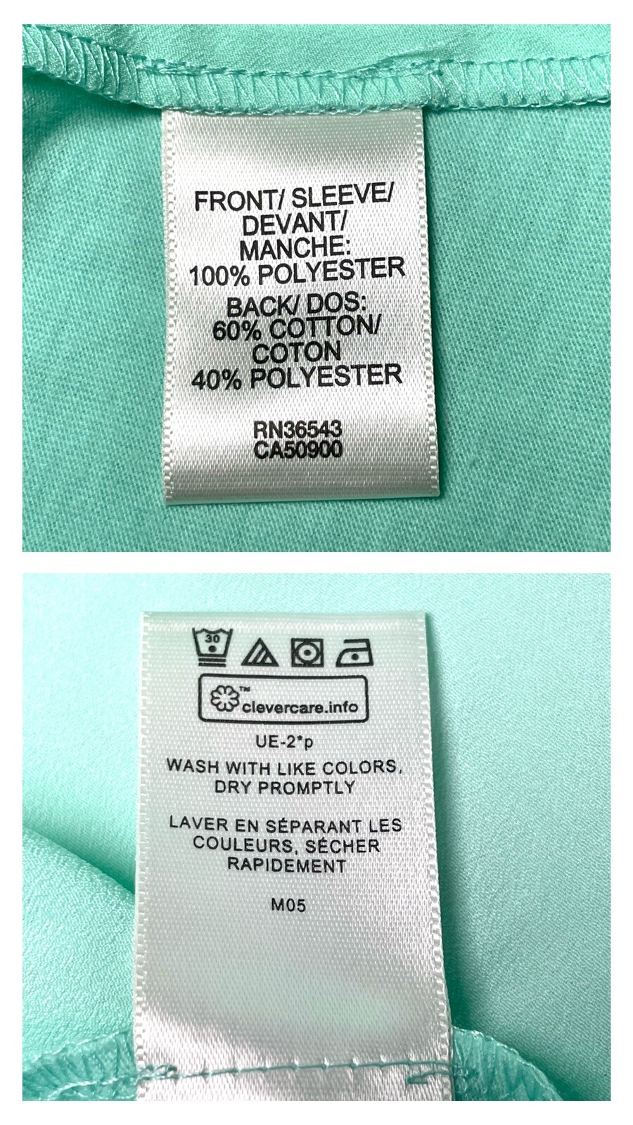 Women’s Blouse Van Heusen, Short Sleeves Top Mint Green, Blue, Cantaloupe NWT