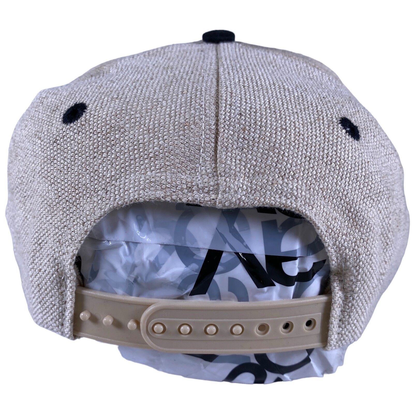 Kati Cap Blank 2 Tone Black/Tan SnapBack Hat Add Your Patch or Logo Vintage NOS