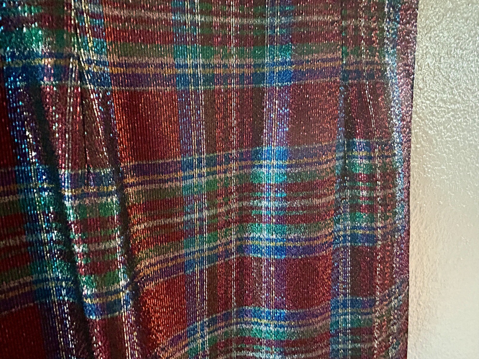 Vintage 50s Peter Robinson Plaid Empire Waist Holiday Party Dress US Size 4