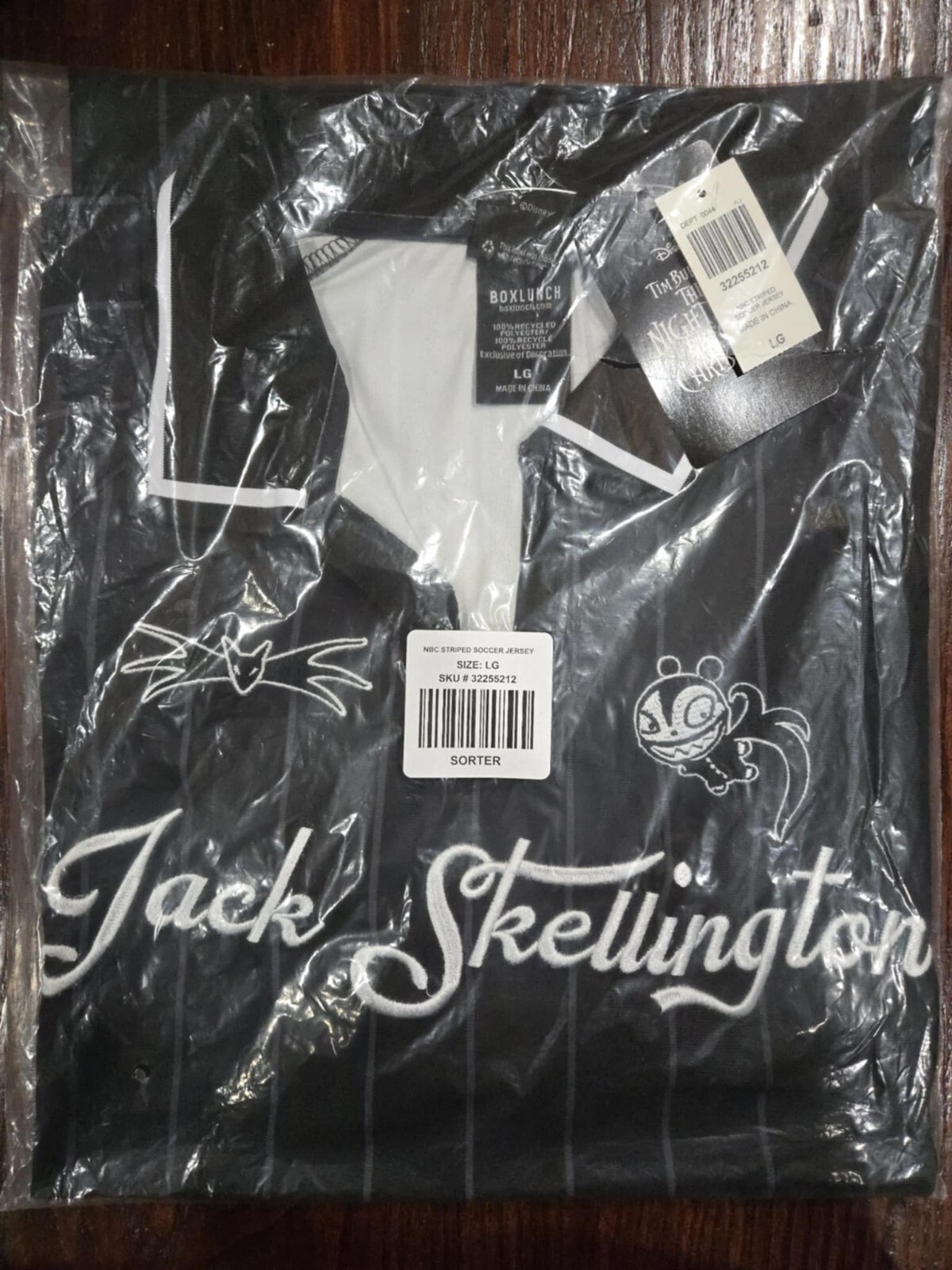 Disney Nightmare Before Christmas MEN’S LARGE Jack Soccer Jersey BoxLunch NEW!