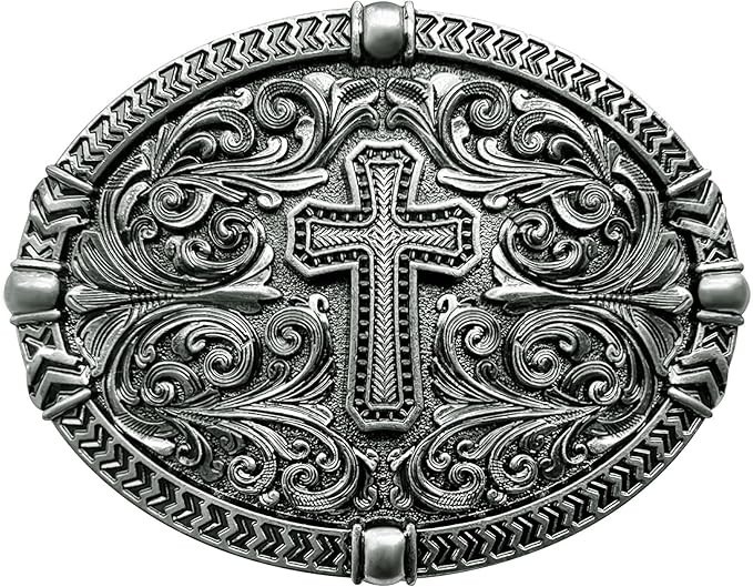 Religious Cross Western Belt Buckles for Men Cowboy Belt Buckle Cowgirl Faith