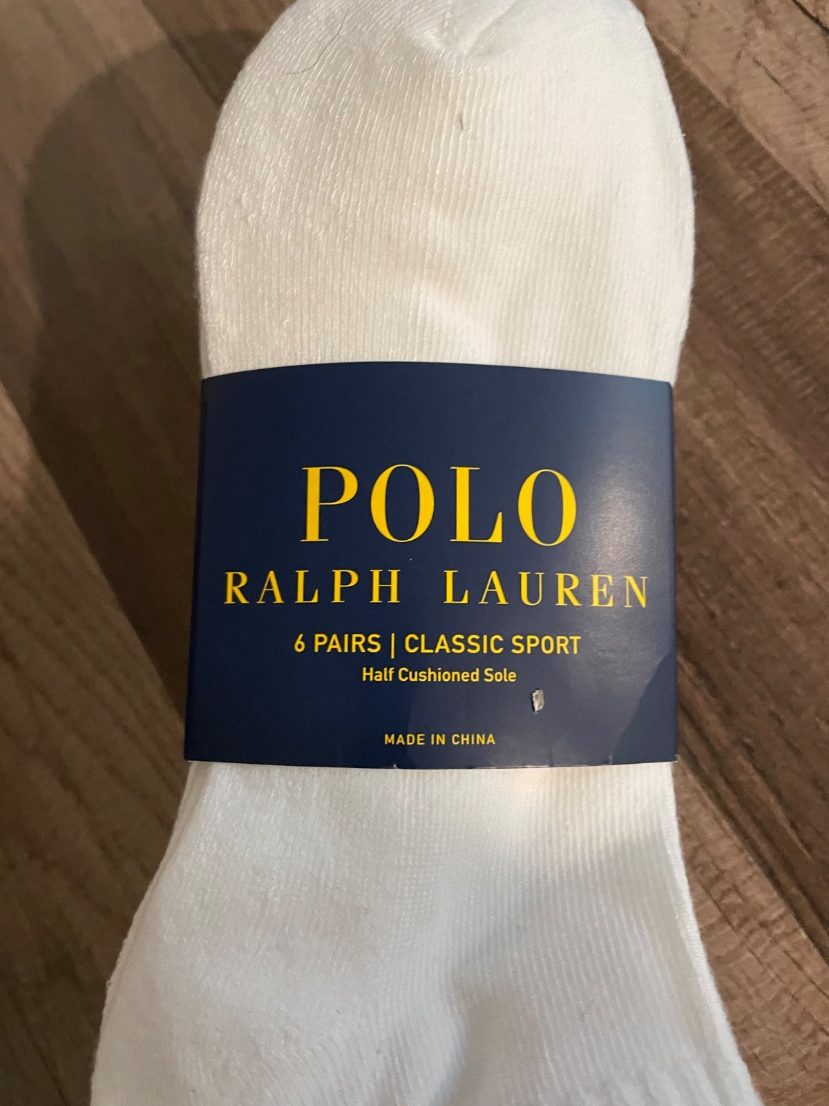 Polo Ralph Lauren Athletic Men’s Sport Socks – White, Size 10-13 (Set of 6…