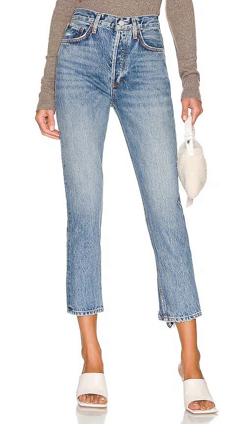 NWT* AGOLDE Riley High Rise Straight Crop Jean in Endless size 24