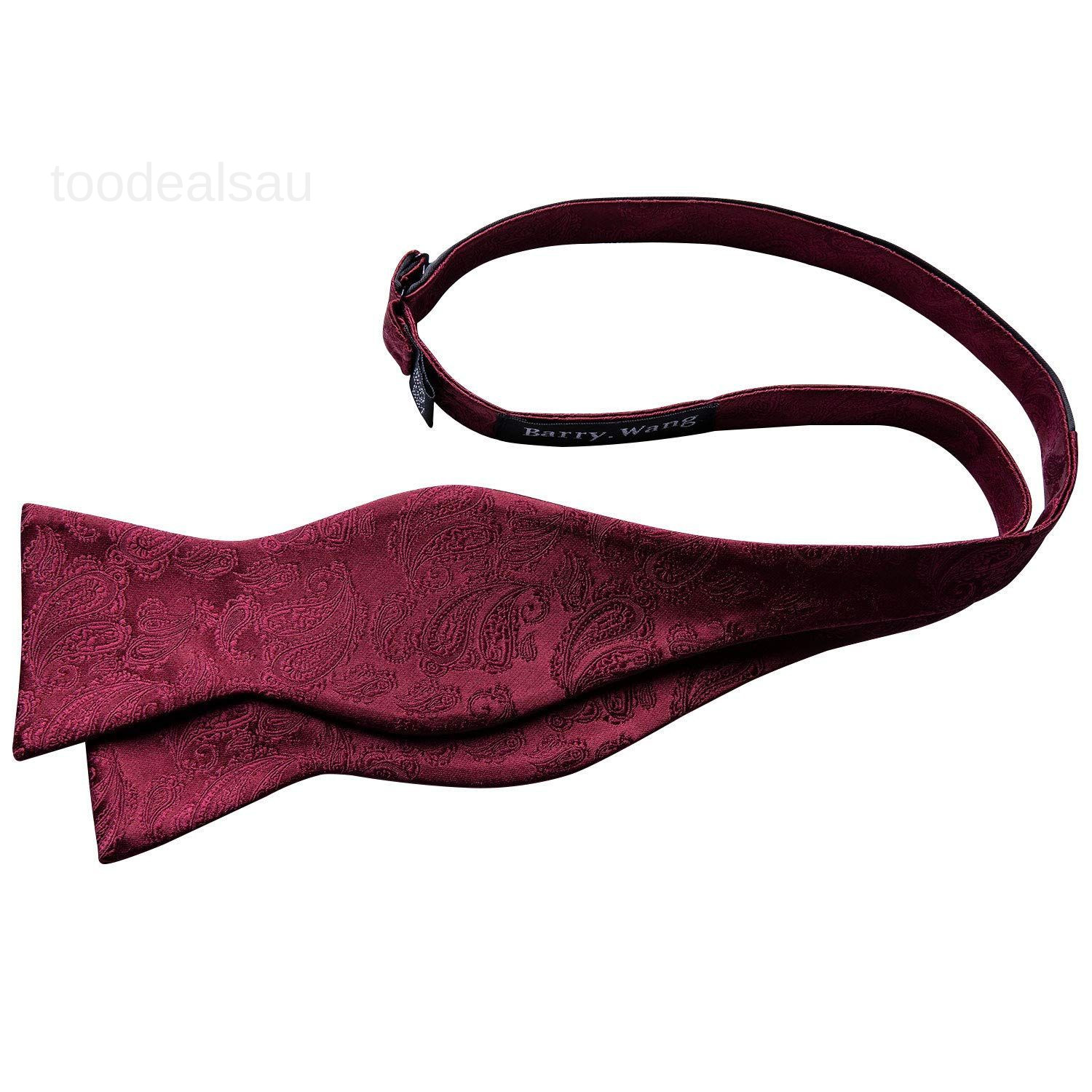 Bow Ties for Men Paisley Self Tie Bowtie One Size, Burgundy Wine