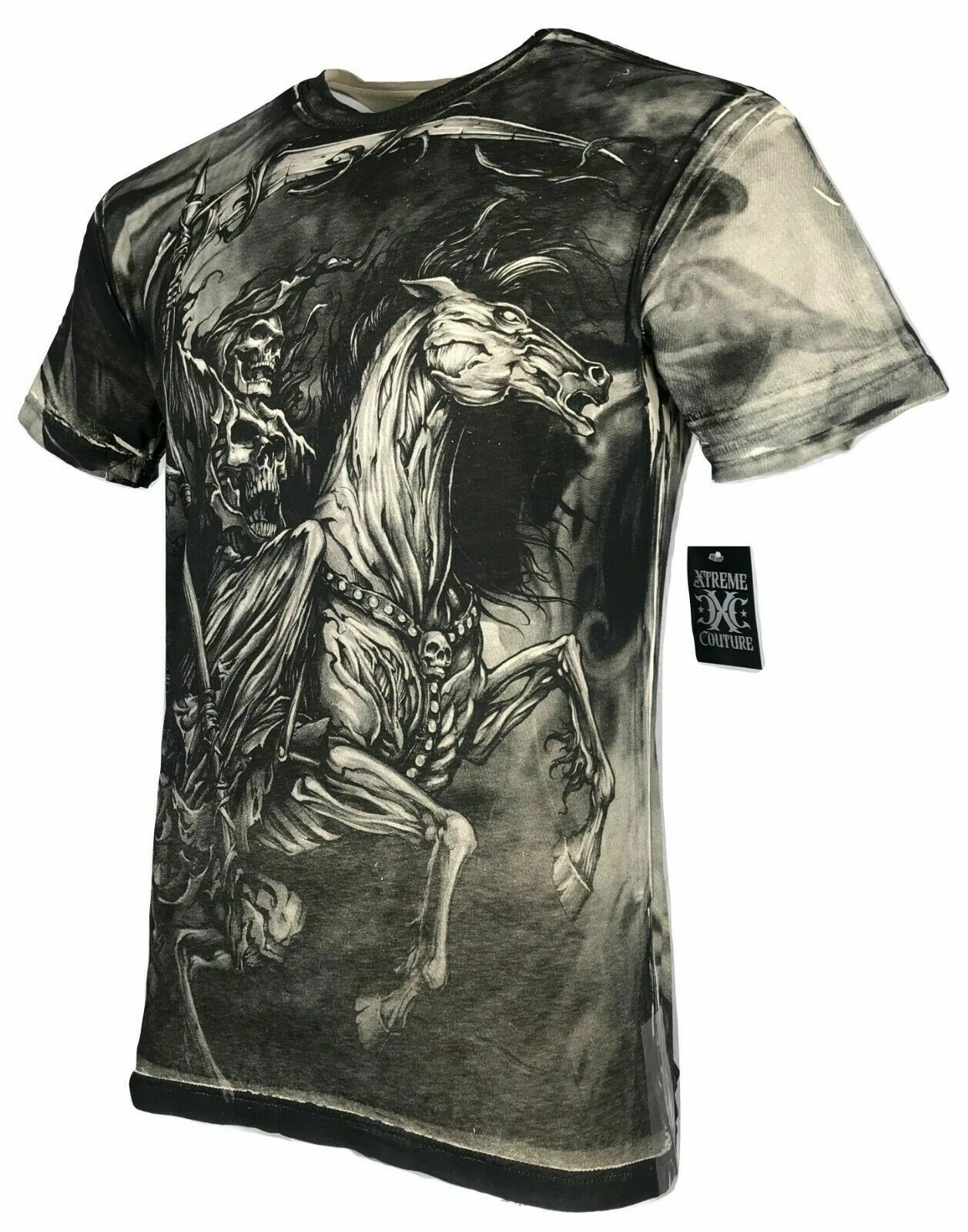 Xtreme Couture Affliction Men’s T-Shirt DARK HORSE Skull Tattoo Biker S-5XL