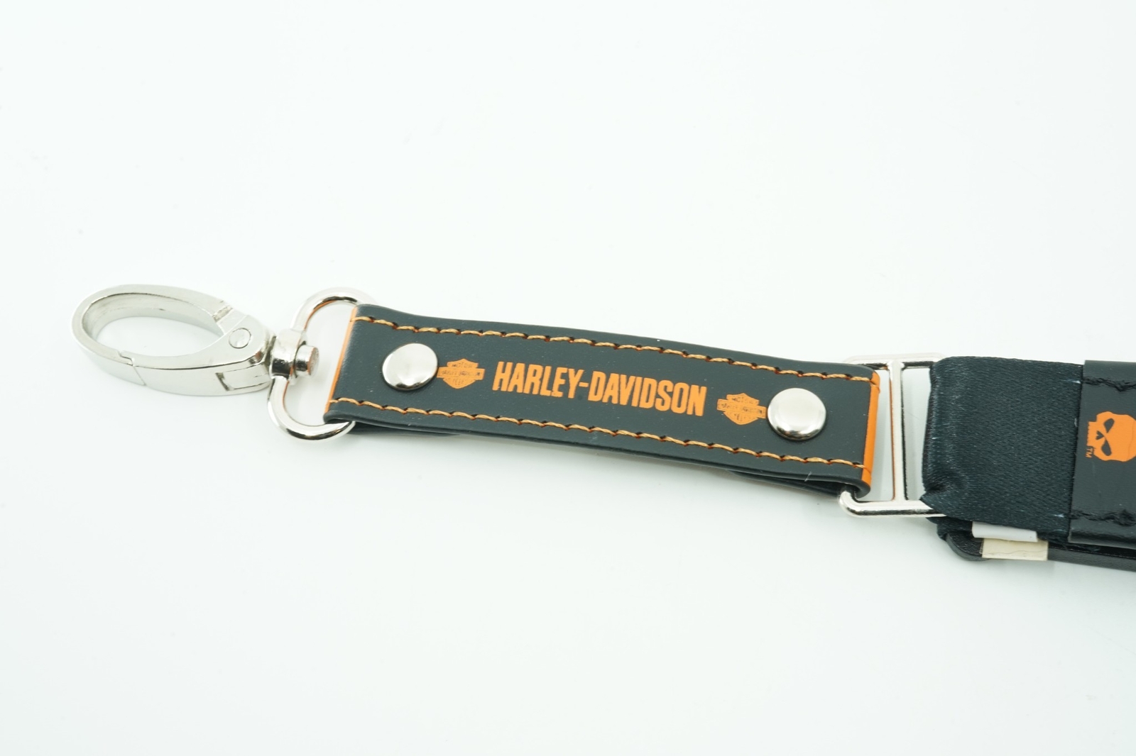 Official Harley-Davidson Polyester Lanyard, Classic B&S Logo – Black