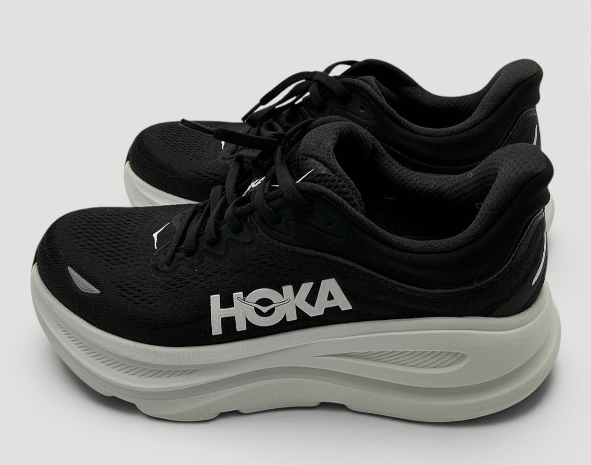 Hoka Bondi 9 Women’s Size 8.5 D (Wide) Black/White Running Shoes