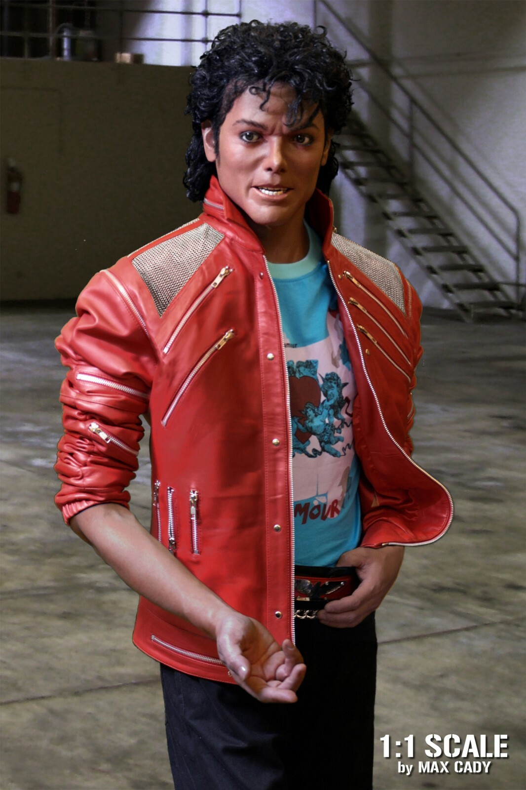 Michael Jackson BEAT IT Video Accurate “AMOUR” T-shirt, Thriller, Sleeveless