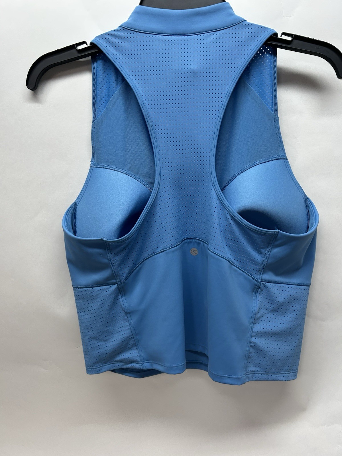 Calia Powermove 1/2 Zip Tranquil Blue Women’s XL Crop Top Sports Bra Tank (D1)