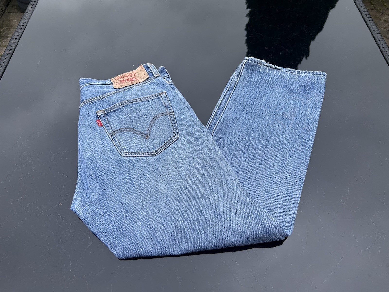 Levi 501 Jeans Waist Size 36in Inside Leg 29in In 100% Denim Cotton