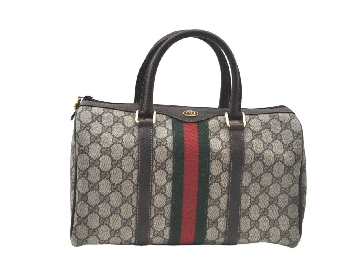 Vintage Gucci Sherry Monogram Boston Bag