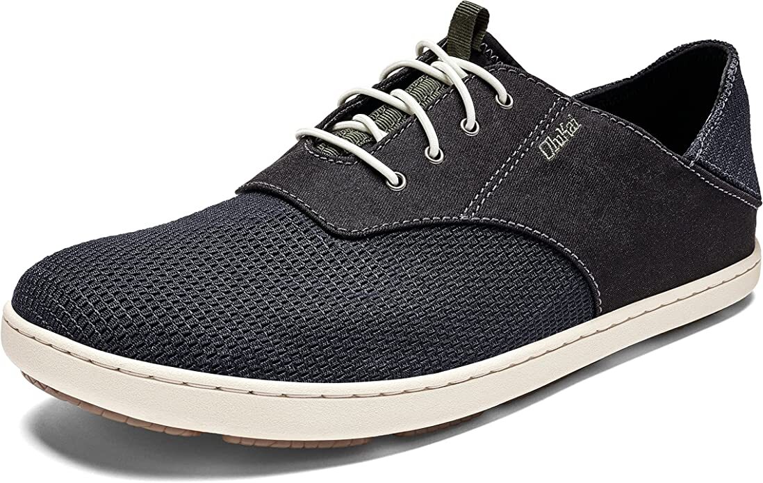 Olukai Nohea Moku Men’s Boat Shoes, Black/Black, 8-13 sizes Brand New